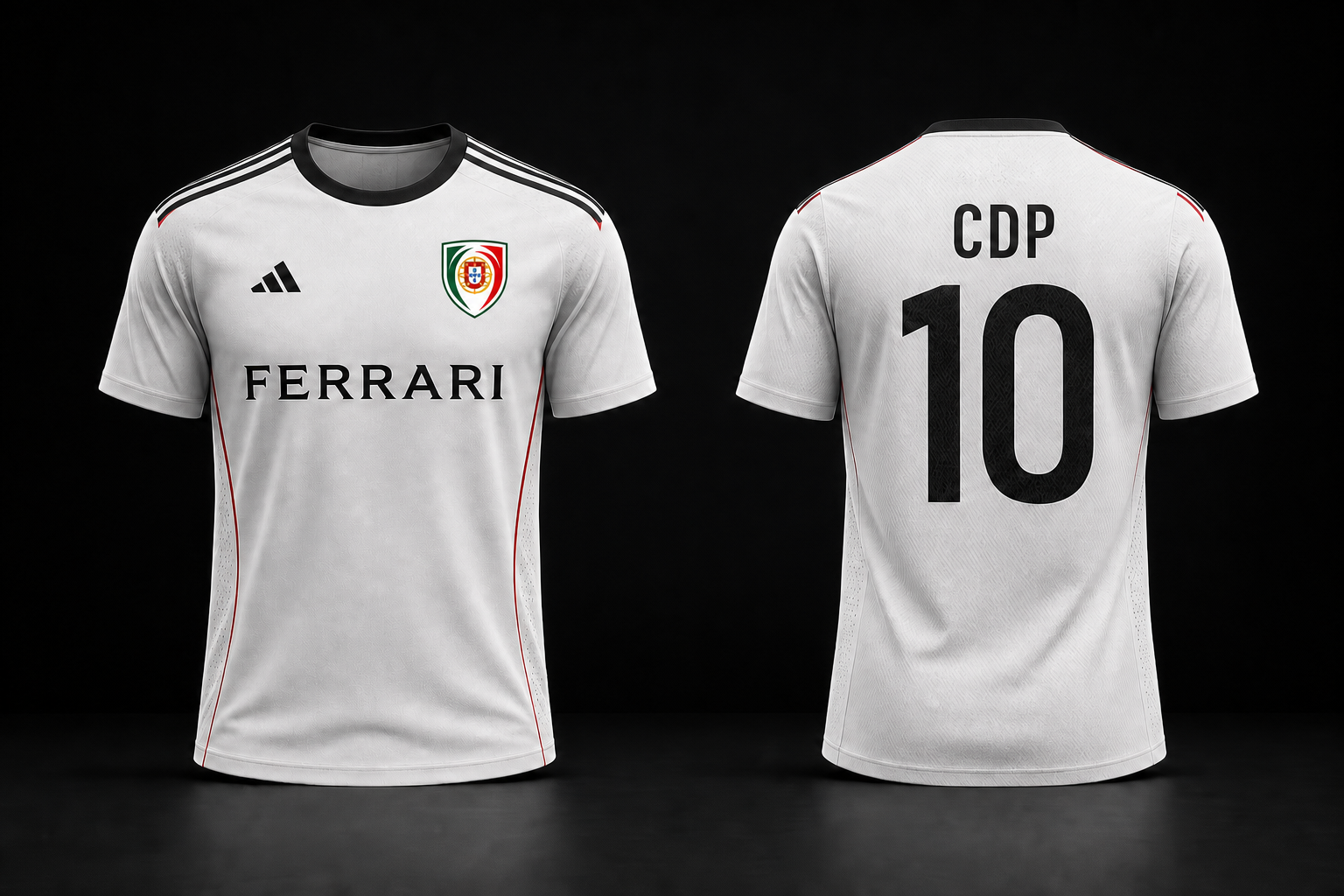 CE CDP white Adidas home shirt
